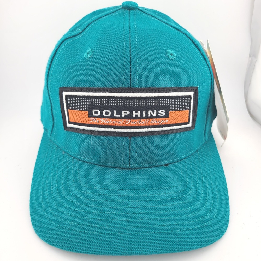 Vintage Sports Specialties Miami Dolphins NFL Hat Men OSFA Aqua Strapack Cap NWT